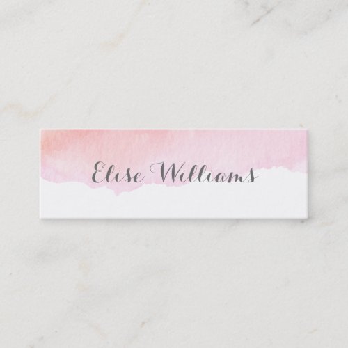 Pink Watercolor Contact Card