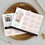 Pink Watercolor Door Real Estate Calendar 2024 Postcard<br><div class="desc">Beautiful and elegant real estate business 2024 calendar marketing postcard. Our design features our own hand-painted watercolor blush pink front door. Accented with touches of gold on the mailbox slot, door handle, and door kickplate. Modern black outdoor wall lights and a burlap welcome doormat complete this charming real estate design....</div>