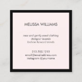 Pink Watercolor Dress Mannequin Poshmark Seller II Square Business Card (Back)