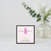 Pink Watercolor Dress Mannequin Poshmark Seller II Square Business Card (Standing Front)
