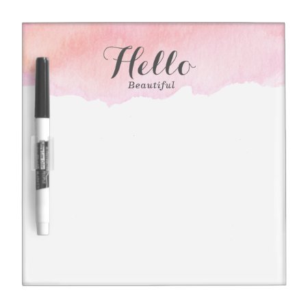 Pink Watercolor Dry-erase Board