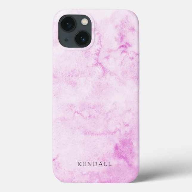 Pink Watercolor Elegant Case-Mate iPhone Case (Back)