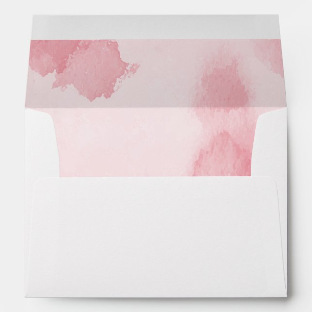 Pink Watercolor | Envelope (Back (Bottom))