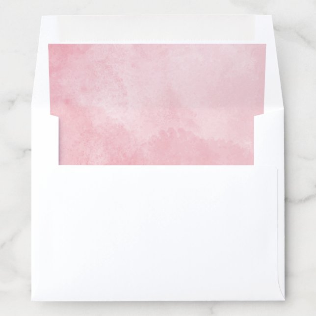 Pink Watercolor Envelope Liner (In Envelope)
