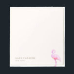 Pink Watercolor Flamingo Notepad<br><div class="desc">Artistic pink watercolor flamingo. For additional matching marketing materials,  custom design or
logo inquiry,  please contact me at maurareed.designs@gmail.com and I will reply within 24 hours.
For shipping,  card stock inquires and pricing contact Zazzle directly.</div>