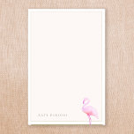 Pink Watercolor Flamingo Notepad<br><div class="desc">Artistic pink watercolor flamingo. For additional matching marketing materials,  custom design or
logo inquiry,  please contact me at maurareed.designs@gmail.com and I will reply within 24 hours.
For shipping,  card stock inquires and pricing contact Zazzle directly.</div>