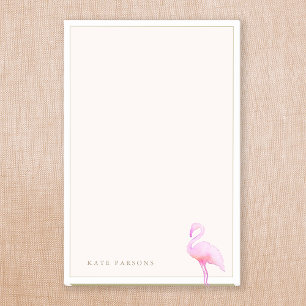 Pink Watercolor Flamingo Notepad