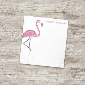 Pink Watercolor Flamingo Simple Stylish Chic  Notepad