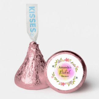 Pink Watercolor Floral Bridal Shower Hershey®'s Kisses®
