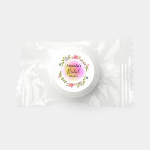 Pink Watercolor Floral Bridal Shower Life Saver® Mints