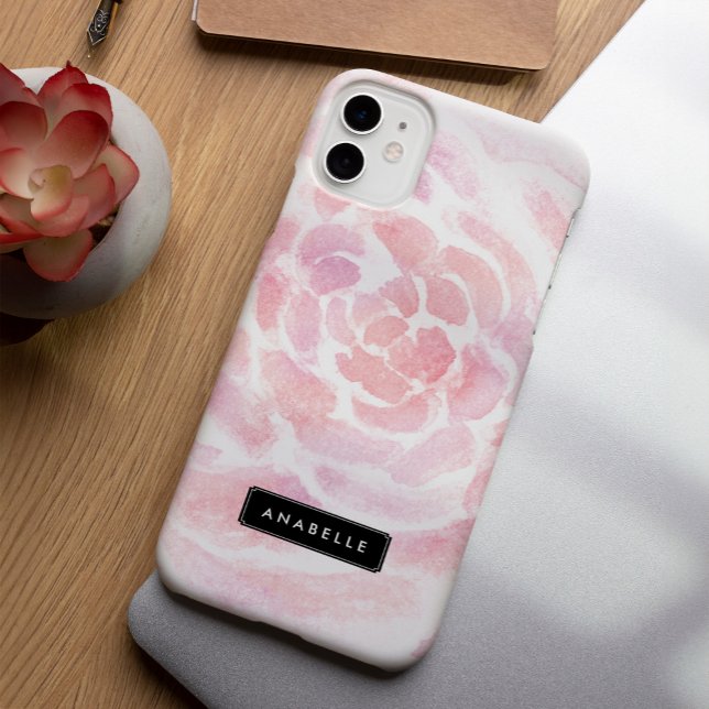 Pink Watercolor Floral Case-Mate iPhone Case (Creator Uploaded)