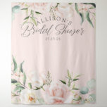 pink watercolor floral chic bridal shower backdrop<br><div class="desc">Elegant pink watercolor floral Bridal Shower backdrop. This chic stylish photo booth backdrop is a perfect choice for modern ,  simple and elegant flowers themed bridal shower brunch and luncheon for all seasons.</div>
