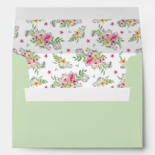 Pink Watercolor Floral Envelope