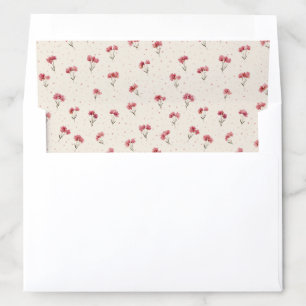 Pink Watercolor Floral Envelope Liners