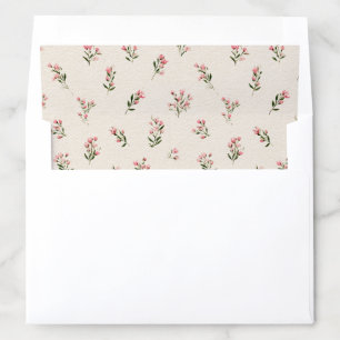 Pink Watercolor Floral Envelope Liners