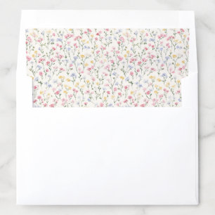 Pink Watercolor Floral Envelope Liners