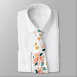Pink Watercolor Floral Garden Neck Tie<br><div class="desc">For the smartest dressed guy in the room! This beautiful pink watercolor Floral Garden tie is sure to impress.</div>