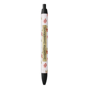 Pink Watercolor Floral Garden Pen