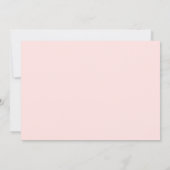 Pink Watercolor Floral Gold Script Birthday Photo Thank You Card (Back)