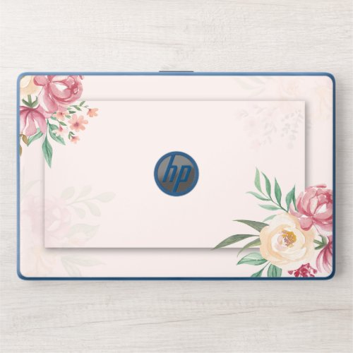 Pink Watercolor FloralHP Notebook 15_dw0091nr HP Laptop Skin