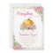 Pink Watercolor Floral Pumpkin Glitter Baby Shower