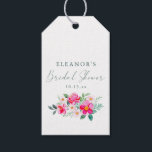 Pink Watercolor Floral Script Custom Bridal Shower Gift Tags<br><div class="desc">This bridal shower favor tag features soft pink watercolor flowers with greenery and elegant script lettering, creating a refined and feminine look for your celebration. Perfect for attaching to favor bags, gifts, or take-home treats at a bridal shower, luncheon, or garden party. Coordinates easily with matching stickers, napkins, invitations, and...</div>