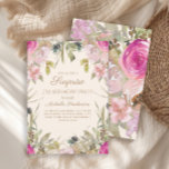 Pink Watercolor Floral Surprise 21st Birthday   Invitation<br><div class="desc">Pretty and feminine pink and purple watercolor floral with sage green leaves on cream-colored Surprise 21st birthday party invitation. Contact us for help with customization or to request matching products.</div>