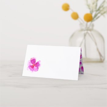 Pink Watercolor Floral Wedding Event Place Cards by mylittleedenweddings at Zazzle