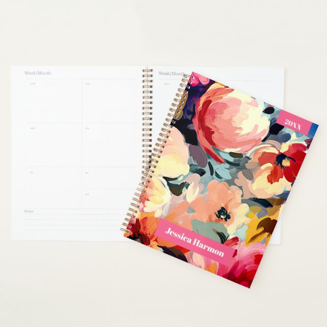 Pink Watercolor Floral Weekly & Monthly Planner (Display)