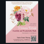 Pink Watercolor Floral Women's Church Retreat Flyer<br><div class="desc">This beautiful ladies' retreat flyer features pink, burgundy and orange hand painted flowers with a pink cross and gold butterfly. Perfect for your next women's church retreat, conference or luncheon! All the copy may be edited to make your special event uniquely yours including the event theme, guest speaker, location and...</div>