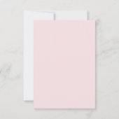 Pink Watercolor Flowers Baby Shower Advice Card II (Back)