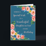 Pink Watercolor Flowers Daughter in Law Birthday Card<br><div class="desc">Birthday card for Daughter in law with vintage pink watercolor flowers and thoughtful verse.</div>