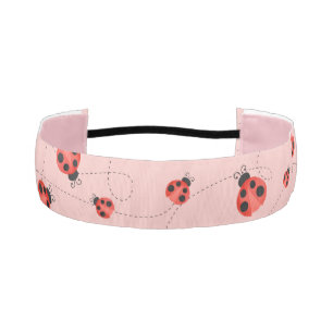 Pink Watercolor Fluttering Ladybug 1.5'' Headband