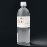 Pink Watercolor Foliage 75th Birthday Floral Party Water Bottle Label<br><div class="desc">Cute and modern, yet elegant 75th birthday party water bottle label. Featuring a trendy layout and watercolor floral and greenery eucalyptus and pink blush. Perfect for any age birthday party. The template that can be easily edited and the text replaced with your own details by clicking the "Personalize" button. For...</div>