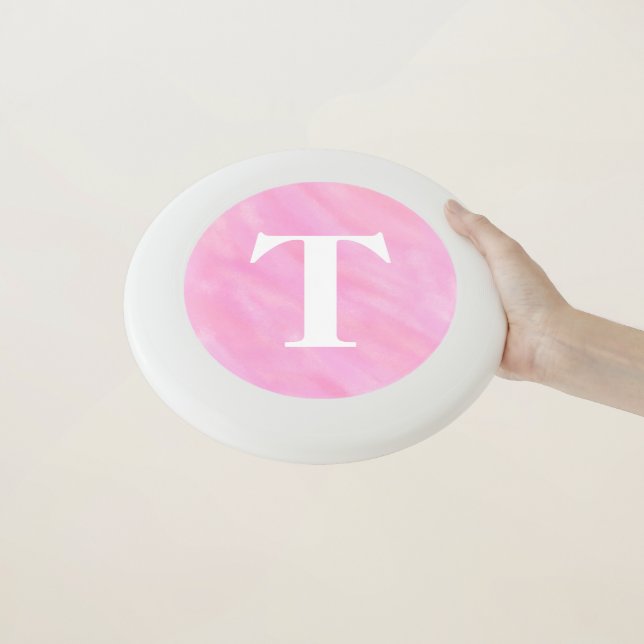 Pink Watercolor Frisbee (In Hand)
