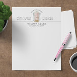 Pink Watercolor Front Door Personalized Company Letterhead<br><div class="desc">Beautiful and elegant personalized letterhead stationery for real estate agents and more. Our design features our own hand-painted watercolor pink front door. Easily customize with your contact information. All illustrations are hand-painted original artwork by Moodthology.</div>