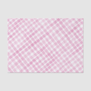 Pink Watercolor Gingham Party Tissue Paper