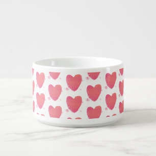 Pink Watercolor Heart Bowl