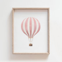 Pink Watercolor Hot Air Balloon Nursery