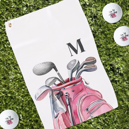 Pink Watercolor Initial Monogram