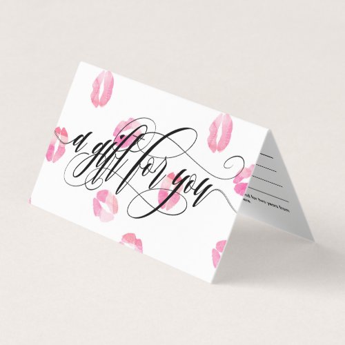 Pink Watercolor Kisses _ Gift Certificate
