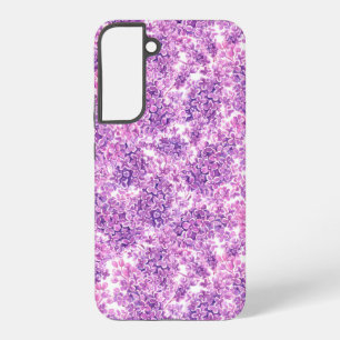 Pink watercolor lilac flowers samsung galaxy s22+ case
