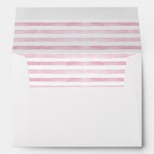  Pink Watercolor Lines  Envelope