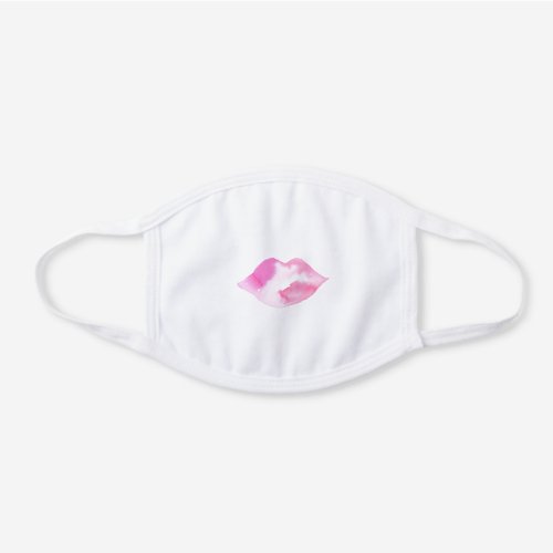 Pink Watercolor Lips face Mask