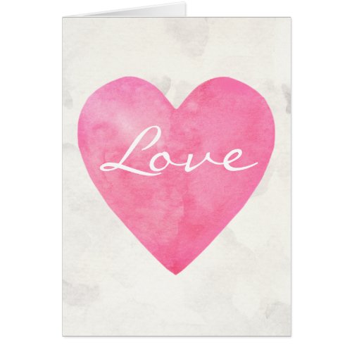 Pink Watercolor Love Heart