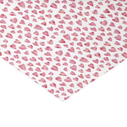 Pink watercolor love heart tissue paper