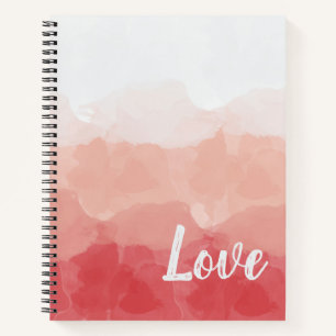 Pink Watercolor Love Notebook