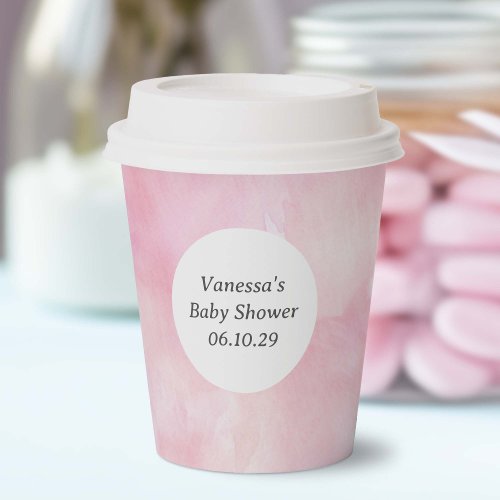 Pink Watercolor Modern Simple Texture Pattern Paper Cups