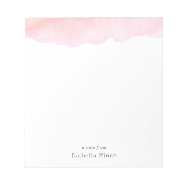 Pink Watercolor Notepad (Front)