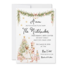 Pink Watercolor Nutcracker Ballet Invitation